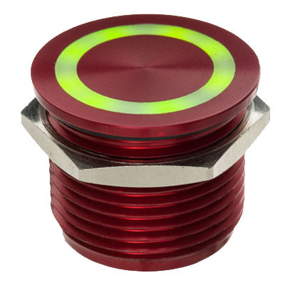Interruptor piezo - SBR11 - Barantech - unipolar / resistente al agua / IP69K