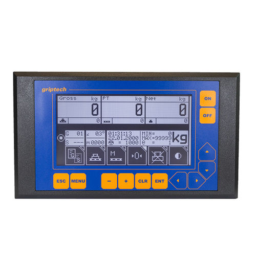 Indicador de pesaje digital - TC - Griptech GmbH - visualizador LCD / empotrable / robusto