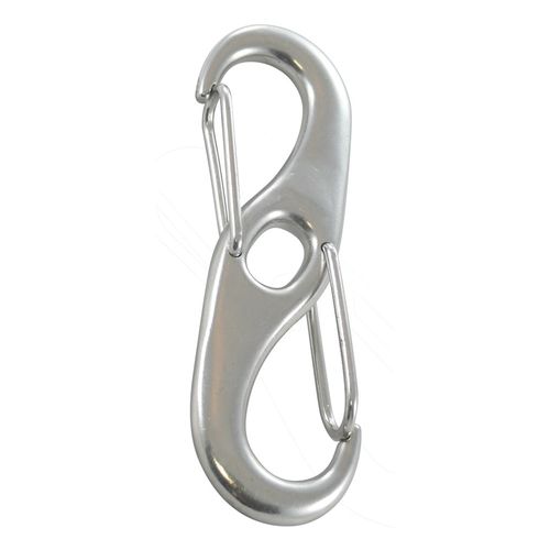 Mosquetón de bloqueo - 814844 series - Marinetech Edelstahlhandel - suspensor / de acero inoxidable / asimétrico