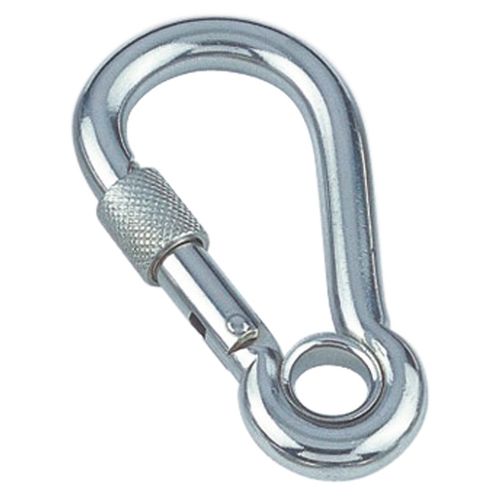 Mosquetón de bloqueo - 8232 series - Marinetech Edelstahlhandel - de acero inoxidable / asimétrico