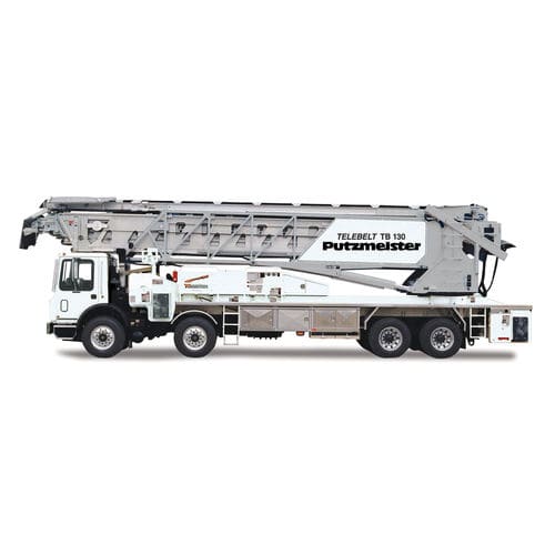 Transportador de banda - TB 130 - Putzmeister - hidráulico / horizontal / de transporte