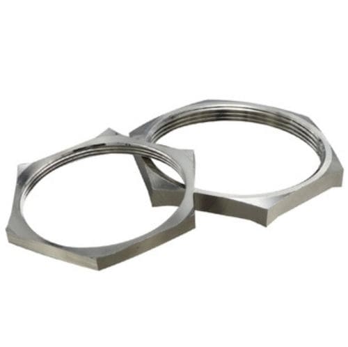 Contratuerca hexagonal - HX-LN-EMC  series - YUEQING HONGXIANG CONNECTOR  MANUFACTRER CO., LTD - de latón niquelado / roscada
