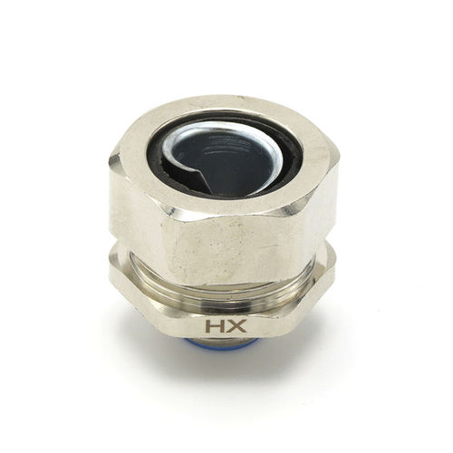 Prensaestopas de latón niquelado - HX-DPJ series - YUEQING HONGXIANG CONNECTOR MANUFACTRER CO., LTD - de acero inoxidable / IP66 / roscado