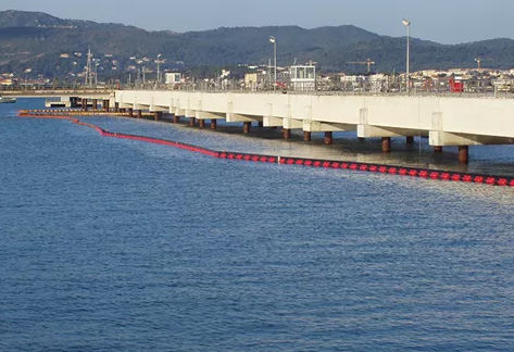 Barrera flotante de contención hinchable - Troilboom AF - DESMI Pumping Technology A/S - de aceite
