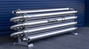 Intercambiador de calor tubo-tubo - Dimpleflo® Monotube™ - Teralba Industries Pty Ltd - líquido-líquido / líquido-gas / gas-gas