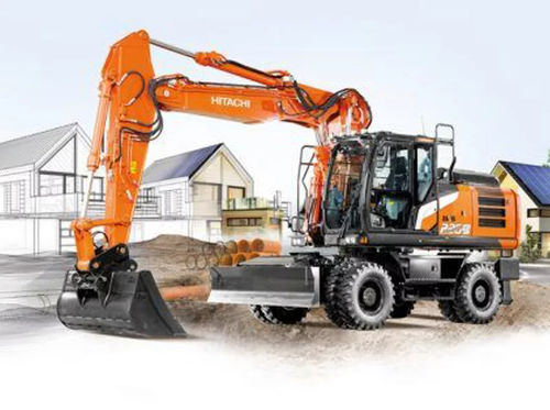 Excavadora intermedia - ZX220W-7 - Hitachi Construction Machinery Europe - de ruedas / diésel