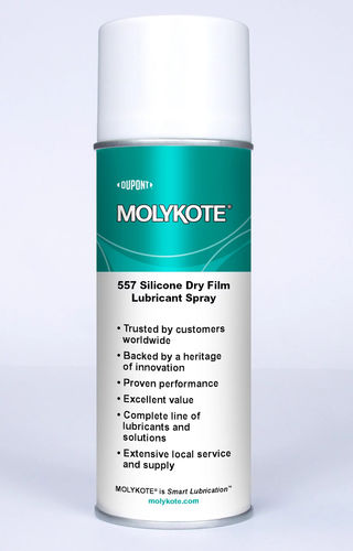 Aerosol lubricante seco - MOLYKOTE® 557 - Dow Corning - para plástico / para la industria alimentaria / para aluminio