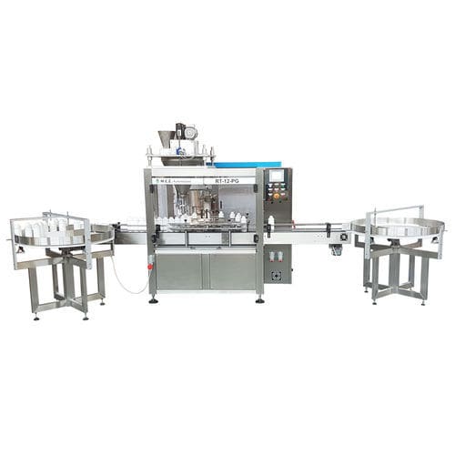 Llenadora tapadora automática - RT-12-PG - M.C.Z. AUTOMAZIONI - para polvo / volumétrica / ponderal
