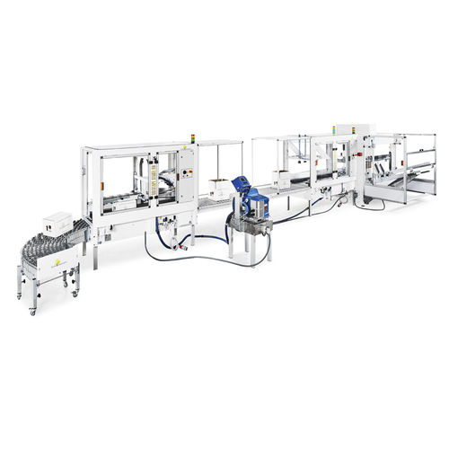Formadora/cerradora de cajas automática - GOLDSYSTEM HM - MARCHETTI PACKAGING S.r.l. - cola hot-melt / cinta adhesiva