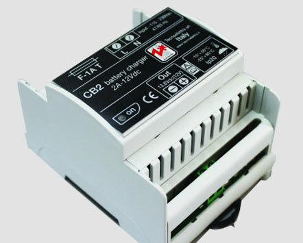 Cargador de baterías en riel-DIN - CB2 - Tecnoelettra - universal / automático