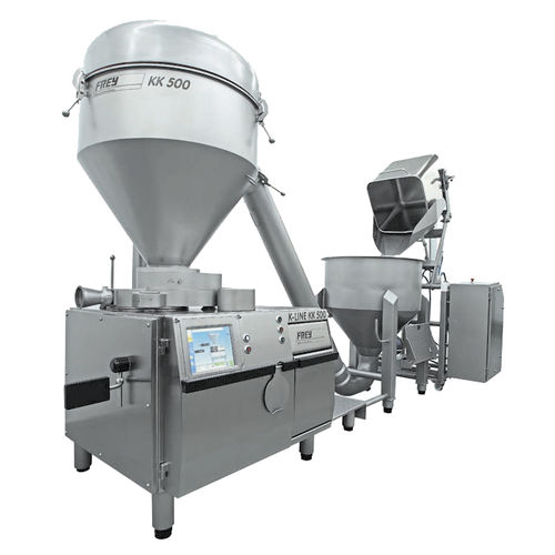 Embutidora de vacío hidráulica - KK500 DV - FREY MASCHINENBAU - de gran precisión / de pistón / continua
