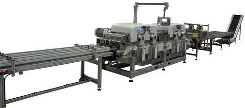 Línea de corte de hoja rotativa - MTM 700/4 - Ferrari & Cigarini srl - para cerámica / para ladrillos / para aplicaciones industriales
