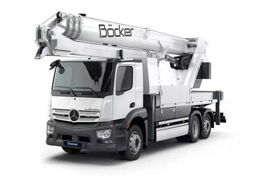 Grúa montada sobre camión - AK 48 series  - Böcker Maschinenwerke GmbH - telescópica / para obra / de elevación
