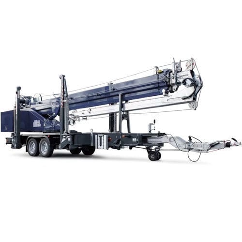 Grúa montada en remolque - AHK 30 series  - Böcker Maschinenwerke GmbH - telescópica / para obra / de elevación
