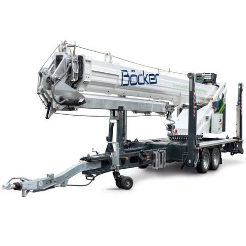 Grúa montada en remolque - AHK 36 series  - Böcker Maschinenwerke GmbH - de mástil / telescópica / para obra