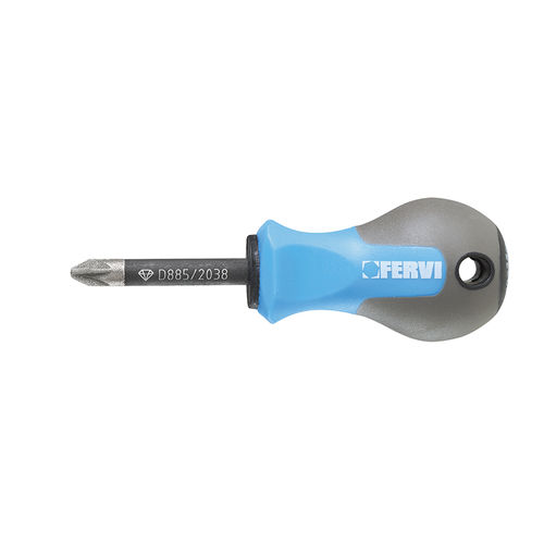 Destornillador Pozidriv - D885/2038 - FERVI - con mango corto