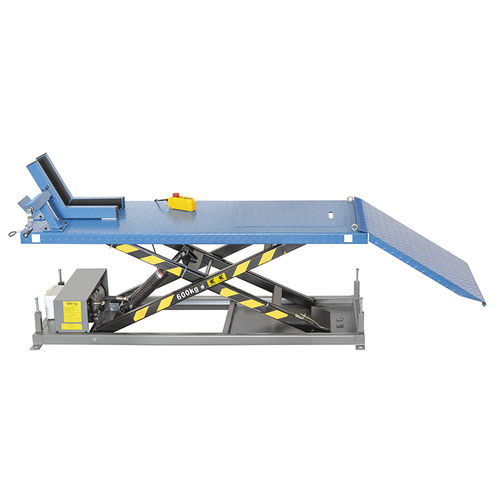 Puente elevador de tijera - S027 - FERVI - 600 kg / electrohidráulico / para moto