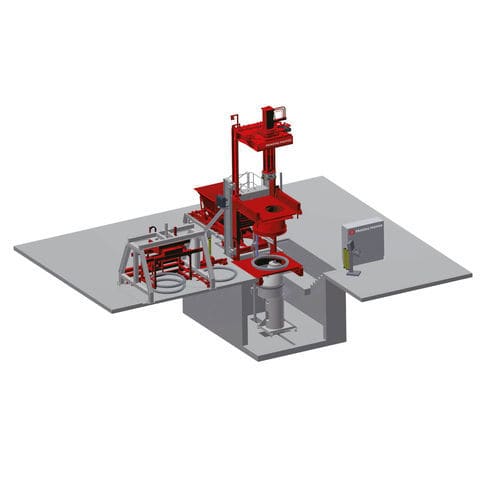 Línea de producción para productos de hormigón - MISTRAL - TOPWERK - para cajas / para la reparación de canalizaciones de hormigón / para pozo de hormigón