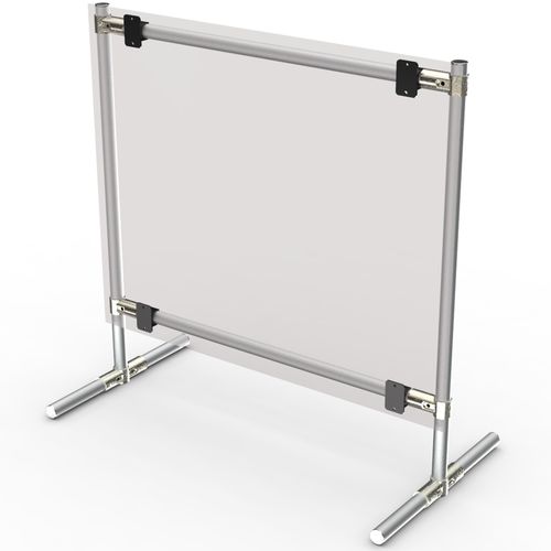 Pantalla de protección antisalpicaduras - FHW1DR-800x800 - MayTec - para zona de recepción / móvil