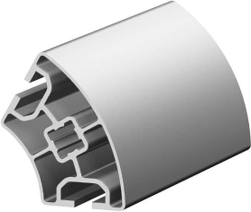 Perfil de aluminio - 1.11.040R60.20L series - MayTec - redondo / para sala blanca