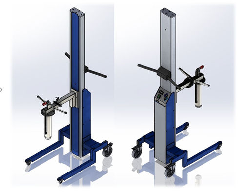 Aparato de levantamiento manual - EVO150 - RIEVO - de columnas / móvil / para metal