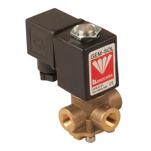 Electroválvula universal - GEM-U  - BACCARA AUTOMATION - de control directo / de 3 vías / agua