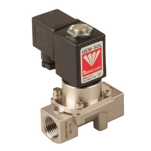 Electroválvula de control asistido - GEM-Z - BACCARA AUTOMATION - de 2 vías / NC / NA
