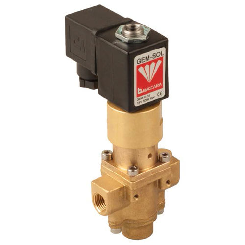 Electroválvula de control asistido - GEM-SE - BACCARA AUTOMATION - de 3 vías / agua / aire