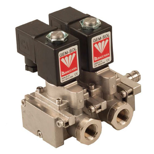Electroválvula con manifold - GEM-SM - BACCARA AUTOMATION - de control asistido / de 2 vías / NC