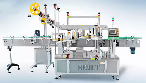 Etiquetadora controlada por PLC - DPM-DLM-SLM-A - skiltpack - para botellas / para aplicación en la parte superior del producto