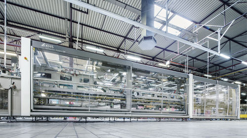 Línea de embalaje para la industria de las bebidas - DP - KHS GmbH - para botellas PET / de bebidas / para barquillas