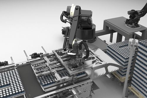 Paletizador robotizado - PLR - KHS GmbH - por capas / vidrio / de latas
