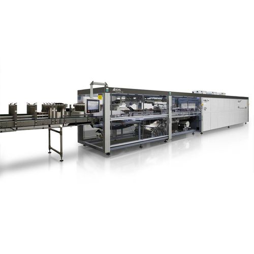 Empacadora de bandejas enfajadora de film termorretráctil - TSP - KHS GmbH - enteramente automática / modulable / de latas
