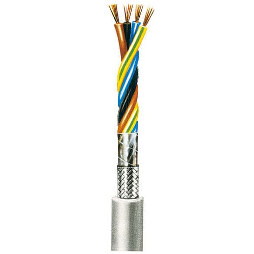 Cable eléctrico blindado - (N)YMHCY-J 3x1,0/101 gray - Metrofunk Kabel-Union - de alimentación / aislado / multifilar