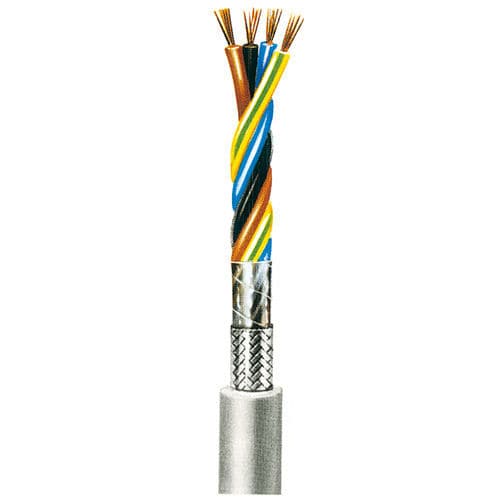 Cable eléctrico de alimentación - (N)YMHCY-J 1,5 - Metrofunk Kabel-Union - blindado / multifilar / cinta