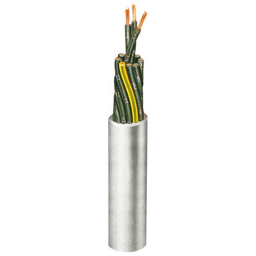 Cable eléctrico de datos - HO5VV5-F-JZ 3 X 1,0 - Metrofunk Kabel-Union - resistente al aceite / multihilo / de control