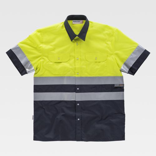 Camisa de trabajo - C3811 series - WORKTEAM - de alta visibilidad / de algodón / de poliéster