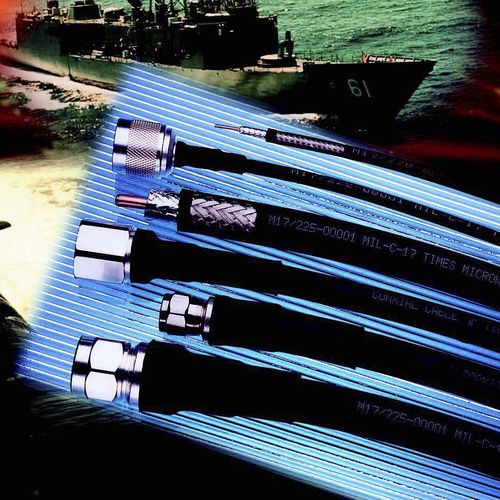 Cable eléctrico RF - Times Microwave Systems - coaxial / antipropagación de fuego / a prueba de abrasión