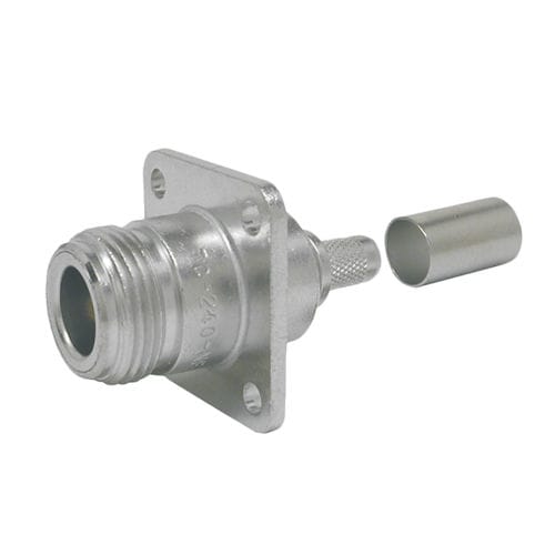 Conector para montaje en panel - TC-240-NF-BHFA - Times Microwave Systems - RF / tipo N / hembra