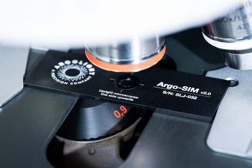 Portaobjetos de microscopio de calibración - Argo-SIM V2 - Argolight - por fluorescencia