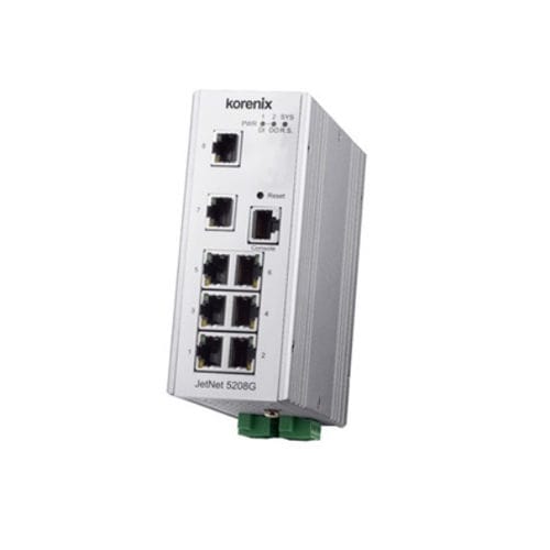 Conmutador Ethernet administrable - JetNet 5208G - Beijers Electronics APAC - 9 puertos / de nivel 2 / en riel DIN