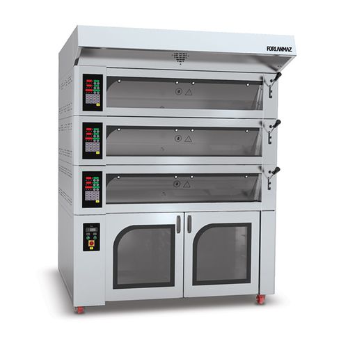 Horno para la industria agroalimentaria de pisos - PMKF 6, PMKF 12 - Porlanmaz Fırın Makinaları - eléctrico / de vapor