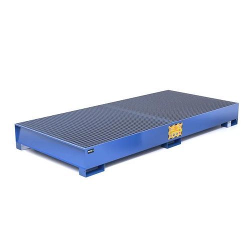 Paleta de retención para barriles - VA800R - Ricomi srl - de 8 bidones / de metal / con rejilla galvanizada