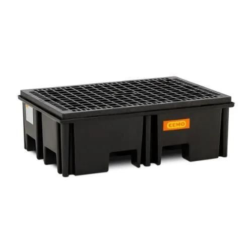 Paleta de retención para barriles - 11486 - Ricomi srl - de 2 bidones / de polietileno / con rejilla galvanizada