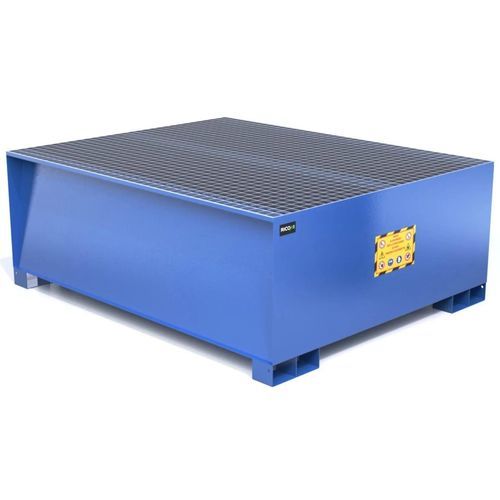 Paleta de retención para contenedor IBC - VA1000R - Ricomi srl - para barriles / de metal / con rejilla galvanizada