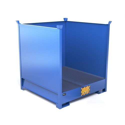 Cubeta de retención para barriles - ECO604 - Ricomi srl - de 4 bidones / de acero galvanizado / de chapa