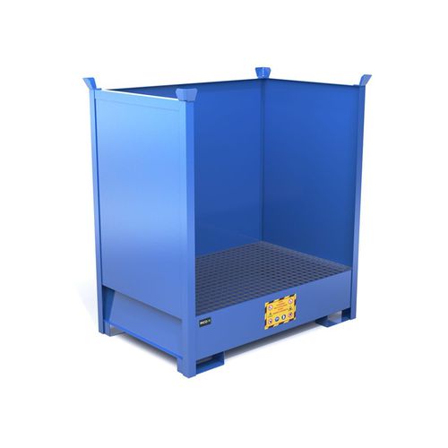 Cubeta de retención para barriles - ECO602 - Ricomi srl - de 2 bidones / de acero / apilable