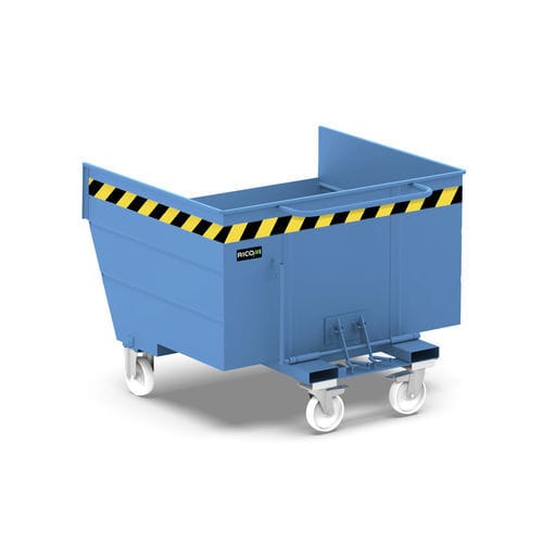 Volquete auto-basculante de acero - LT1600 - Ricomi srl - de residuos industriales / para carretilla elevadora / para residuos