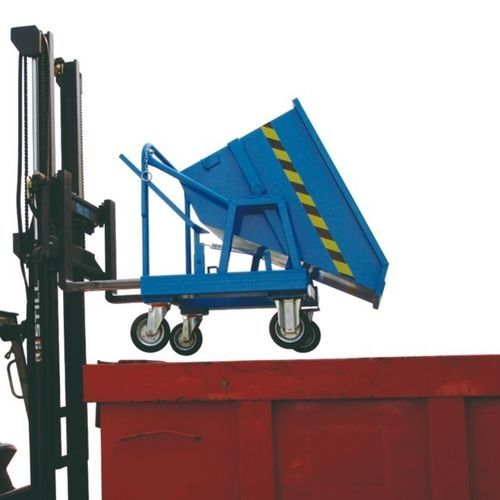 Volquete auto-basculante de acero - Benna Basculante - Ricomi srl - de metal / para carretilla elevadora / de residuos