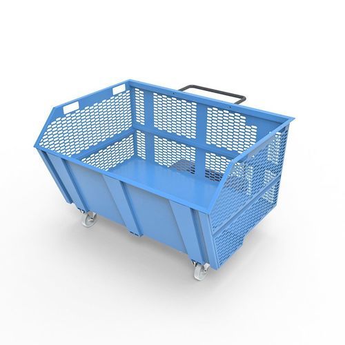 Contenedor de residuos de acero - LT1600R series - Ricomi srl - de carga lateral / de residuos industriales / de malla metálica